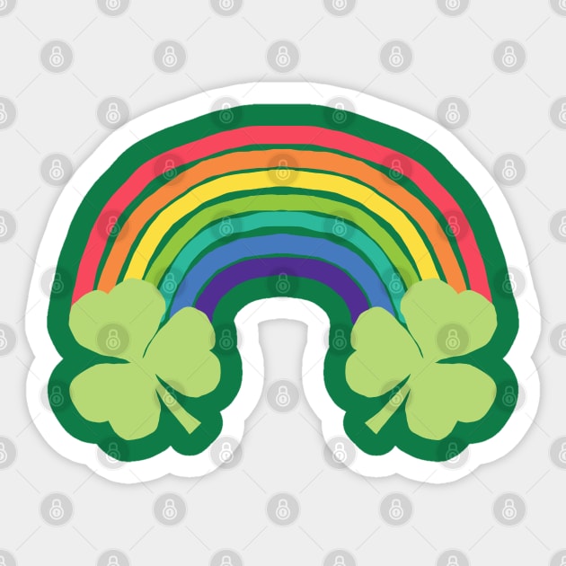 Shamrock Rainbow for St Patricks Day Sticker by ellenhenryart